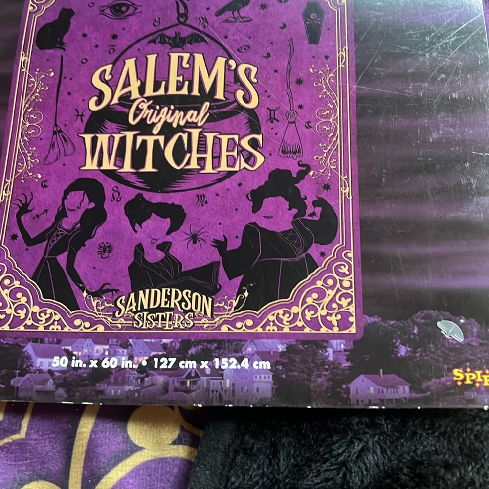 Disney Hocus Pocus Salem’s Witches Fleece Throw Blanket Spirit Halloween NEW - Picture 4 of 8